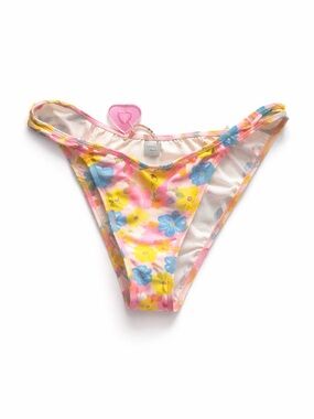 Mirror Palais Swim Floral Bikini Bottoms 2X Bright Print